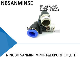 PL Plastic Pneumatic Parts Push In Air Male Elbow Fitting Quick Connect Components Sanmin