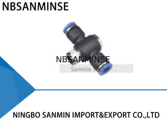 PGT Quick Connecting Tube Fittings Push In R Thread Application To Polyurethane and Nylon Sanmin