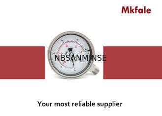 Laser Welding Stainless Steel Pressure Gauge , SMSS - 100mm 4 Inch Bottom Back Entry Small Pressure Gauge