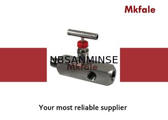 Multi - Port Stainless Steel Gauge Valves With PTFE Seal ASME NPT High Pressure Valve 3000PSI 6000PSI