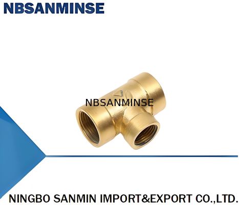 Copper Tee Brass Hose Fittings Pressure 1.0MPA