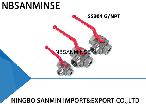 Industrial Hydraulic Ball Valve High Pressure Water Ball Valve Three Way Good Performance