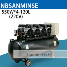 550WX4 - 120 Air Compressor Oilless High Pressure Mute Design Wood Working Home Application AC220V High Quality Sanmin