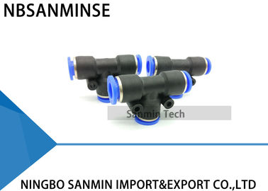 PUT Pneumatic Push Quick Plastic Fitting Tube Union Tee Fittings Air Compressor Accessories Sanmin