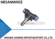 PBJ T Type Pneumatic Connector Push In Tee Union Fitting For Air Pipe Hose Equal Plug Sanmin