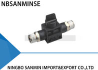 HVSS Pneumatic Flow Control Valve Hand Thread To Thread Connector Push In 2Way / 3 Way Fittings Sanmin
