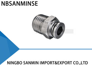 Pneumatic Air Fittings Stainless Steel Food Grade Fitting Push In Male Straight