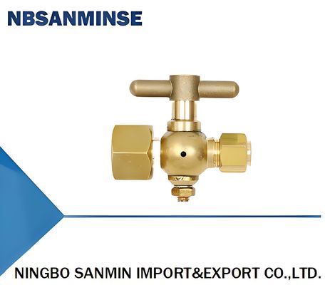 Brass Three-way plug valve connecting pressure gauges 0.6MPA