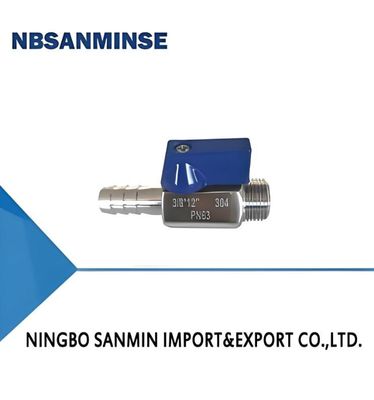 Ball Valve 1/8'' 1/4'' 3/8'' 1/2'' 3/4'' Inch Mini Pneumatic Air Valve M/M ss304 ss316