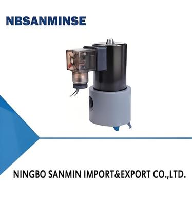 PP/PPH/PVC/PTFE Electromagnetic Solenoid Valve for Ore and Metal Processing with 0 to 1 m Water Column and Max. +60℃ Ambient Temperature