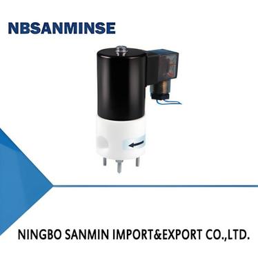 PTFE Solenoid Valve with Max.+60℃ Ambient Temperature 5℃～150℃ Medium Temperature and M8×1 G1/8 M6 1/4UNF-28 Linkage