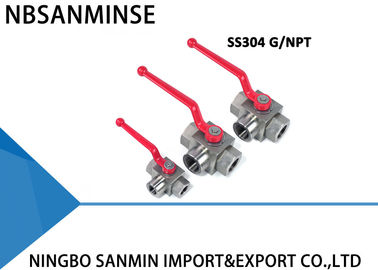 Industrial Hydraulic Ball Valve High Pressure Water Ball Valve Three Way Good Performance