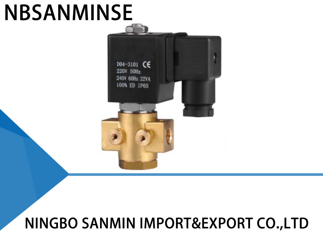 Bistable P3 Brass Solenoid Valve 1 / 4 Inch High Frequency NBSANMINSE Brand