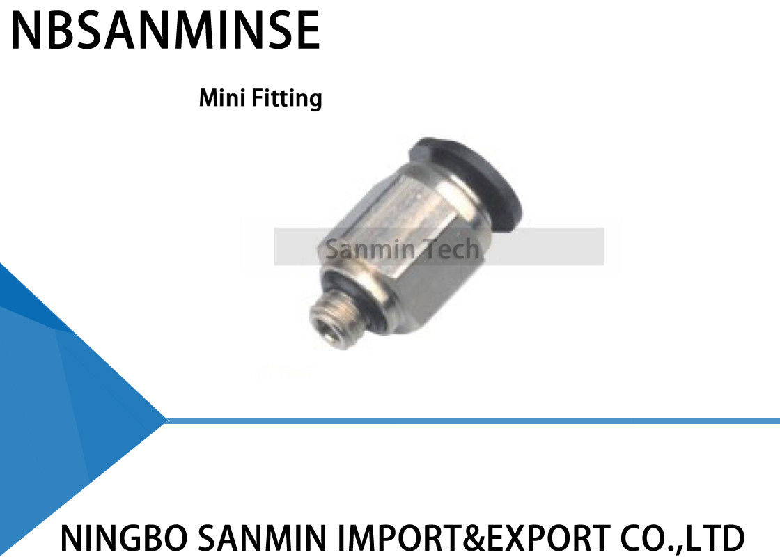 PC - C Compact One Touch Fitting Mini Fittings Pneumatic Push In Pneumatic Air Male Straight Fitting Sanmin