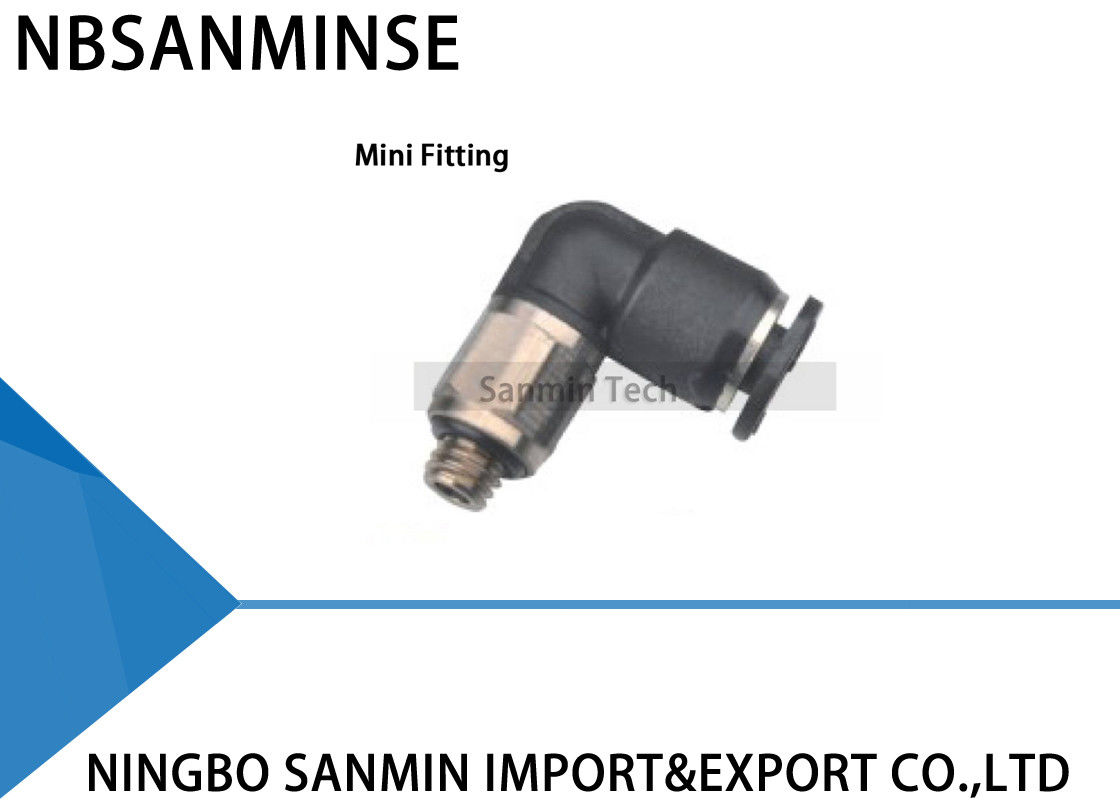 PL - C Compact One Touch Fitting Mini Fittings Plastic Pneumatic Parts Push In Air Male Elbow Fitting Sanmin