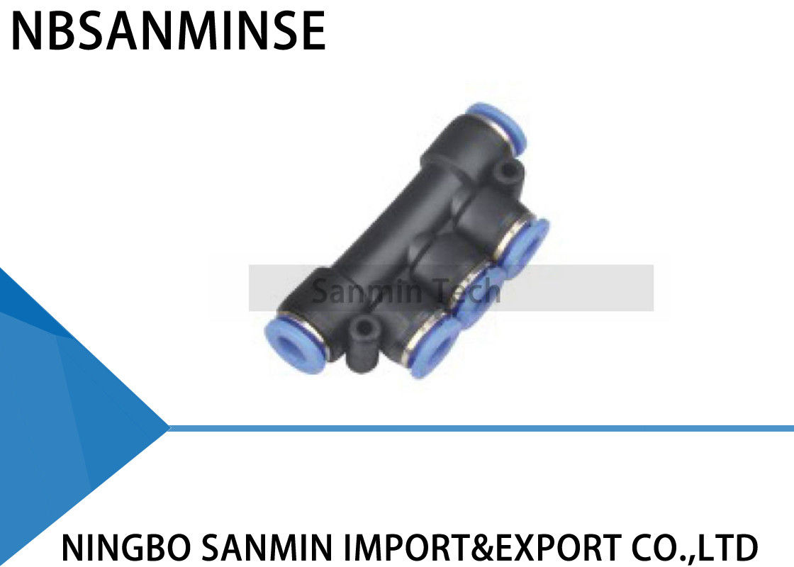 One Touch Plastic Tube 5 Way Pneumatic Air Quick Fitting Hose Connector PK Five Pipe Joint Sanmin