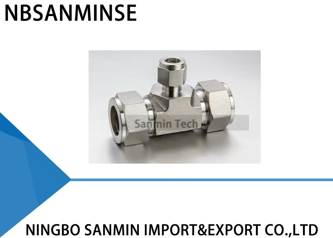 RUT Union Tee Stainless Steel SS316L Plumbing Fitting Pneumatic Air Fitting High Quality Sanmin