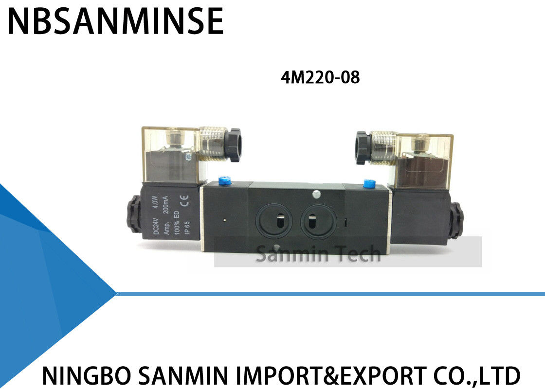 NBSANMINSE 4M Manifold Type Pneumatic Solenoid Valve Single / Double Coil Pneumatic Valve