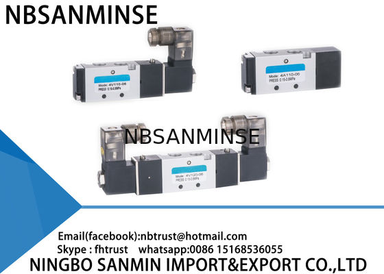 4V 100 Series Solenoid Pneumatic Valve Three Position Double Controlled AirTAC Type