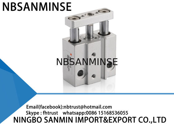 Double Acting Miniature Guided Pneumatic Cylinder 50 - 500 mm / s Piston Speed