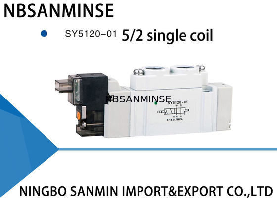 SY5000 Mini Pneumatic Solenoid Valve 220VAC  Dustproof 5 / 2 5 / 3 Position