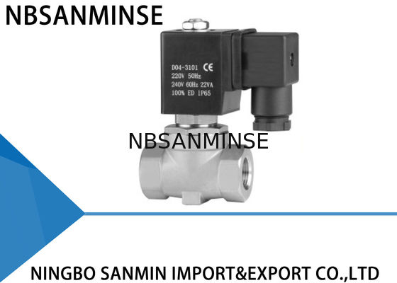 P4 Mini Brass / SS 316 Electric Solenoid Water Valve Pilot Operated Action