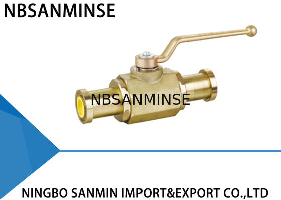KHB KHM Shut Off Hydraulic Ball Valve Carbon Steel 16mm 20mm 25mm Diameter With SAE Flange