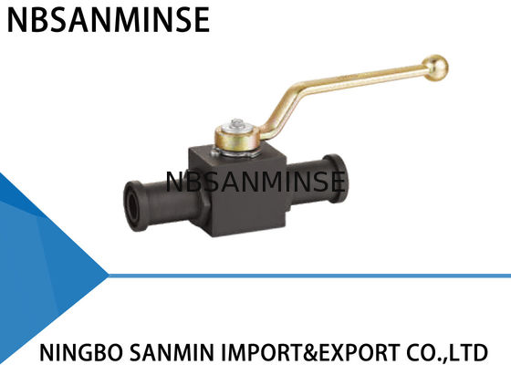 KHB KHM Shut Off Hydraulic Ball Valve Carbon Steel 16mm 20mm 25mm Diameter With SAE Flange