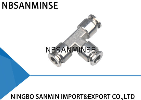 SSE Tee Air Hose Quick Coupler Pneumatic Pipe Fitting Excellent Acid Resistant