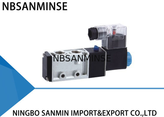 ST Five Port G1 / 4 " Thread Pipe Solenoid Valve , Pneumatic Directional Control Valve