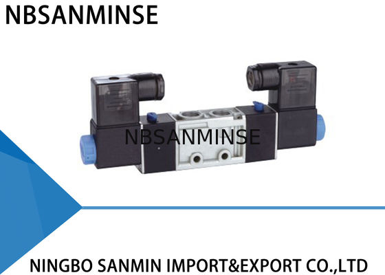ST Five Port G1 / 4 " Thread Pipe Solenoid Valve , Pneumatic Directional Control Valve