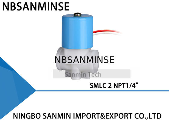 Plastic Brass Solenoid Valve Normally Closed 2 Way Plastic Valve Body 30cm Lead Length