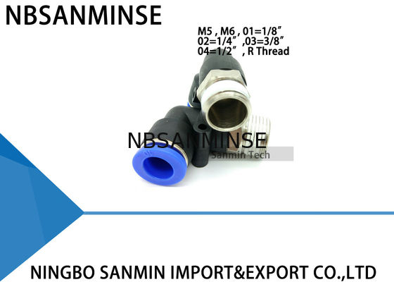 PL Plastic Pneumatic Parts Push In Air Male Elbow Fitting Quick Connect Components Sanmin