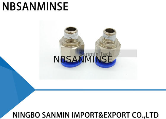 PC Tube Pneumatic Push In Pneumatic Air Male Straight Fitting Plastic Connector Sanmin