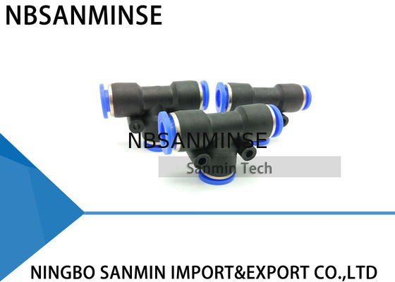 PUT Pneumatic Push Quick Plastic Fitting Tube Union Tee Fittings Air Compressor Accessories Sanmin