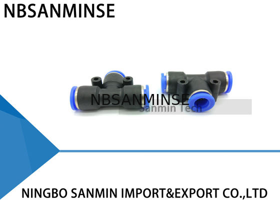 PUT Pneumatic Push Quick Plastic Fitting Tube Union Tee Fittings Air Compressor Accessories Sanmin