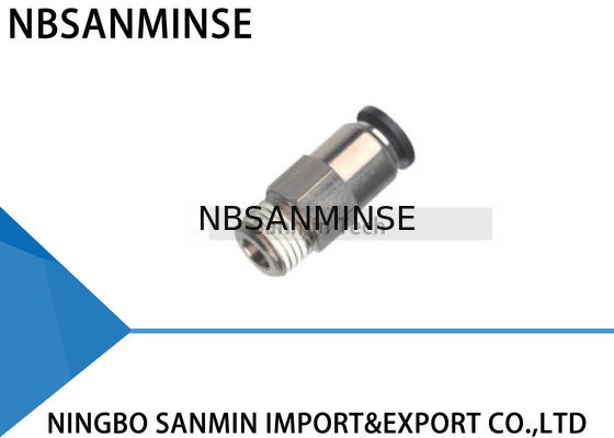 PCVC Check Valve Pneumatic Air One Way Non Return Valves Brass Thread Push In Fitting Sanmin