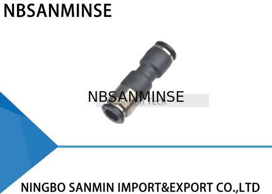 SPU Pneumatic Fitting Union Straight Air Pneumatic Push In Self-Sealing Stop Valve High Quality Sanmin