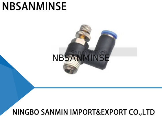SS Male Thread Pneumatic Air Speed Throttle Flow Control Valve Fittings Swivel Connector Sanmin