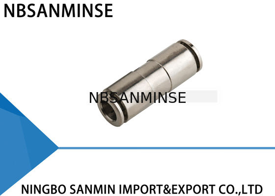 MPUC Air Connecting Brass Union Straight Metal Pneumatic Air Fittings / Pneumatic Hose Fittings