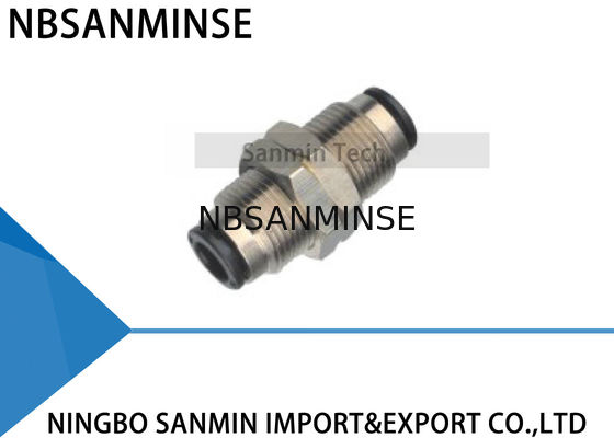 PMP Brass Air Hose Pneumatic Air Fittings Plastic Sleeve Pneumatic Push In Fitting Bulkhead Union