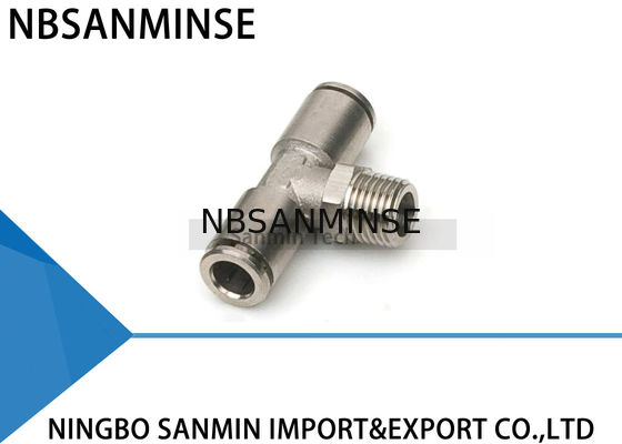 MPT All Metal Pneumatic Air Fittings Male Branch Tee Air Pneumatic Brass Fitting