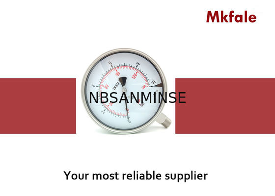 6 Inch Manometer Liquid Pressure Gauge With SMSS 160mm Back / Bottom