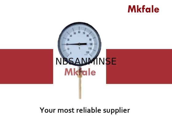 Liquid Pressure Gauge Stainless Steel Bimetallic Coil Thermometer Instrument Glass Window