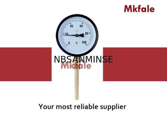 Black Steel Case Liquid Pressure Gauge SMNB Process Bimetallic Temperature Gauge