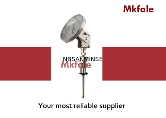 SMWS Economic Liquid Pressure Gauge Stainless Steel Bimetallic Thermometer IP43