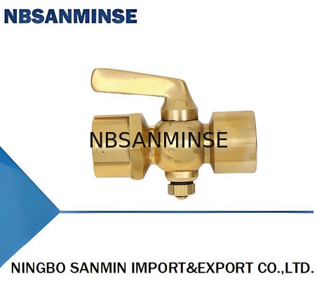305-DN6 305-DN10 305-DN15 Double Headed Copper Pressure Gauge Plug With Brass Sealing Surface