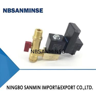 SR-G-15 4Mpa G 1/2 High Pressure Solenoid For Electronic Drain Valves Air Compressor Valve Brass Solenoid Drainer NBSANMINSE