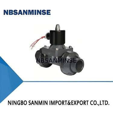 PVC Water Solenoid Valve with 0～1.0MPa Working Pressure 1.2MPa Compression Strength and -5～50℃ Working Temperature