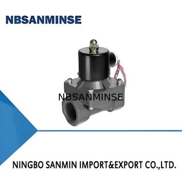 PVC Water Solenoid Valve with 0～1.0MPa Working Pressure 1.2MPa Compression Strength and -5～50℃ Working Temperature